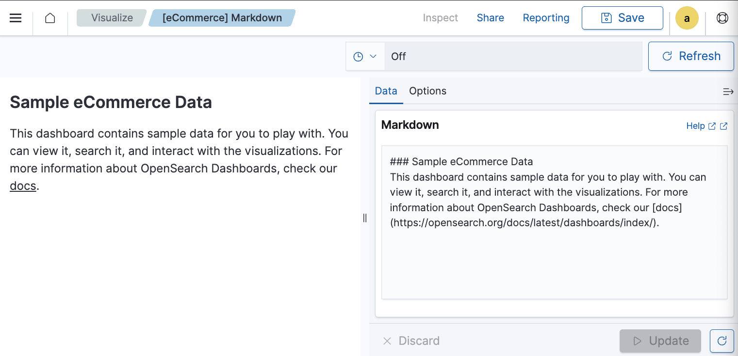 Example coordinate map in SmartObserve Dashboards